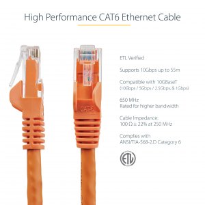 Startech DM7774 Cb N6patch100or Cat6 Patch Cb W Snagless Rj45 Connecto