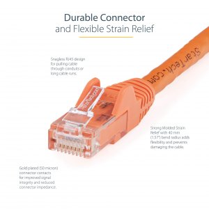 Startech DM7774 Cb N6patch100or Cat6 Patch Cb W Snagless Rj45 Connecto