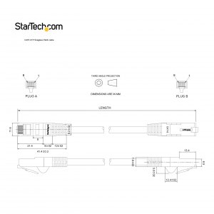 Startech DM7774 Cb N6patch100or Cat6 Patch Cb W Snagless Rj45 Connecto