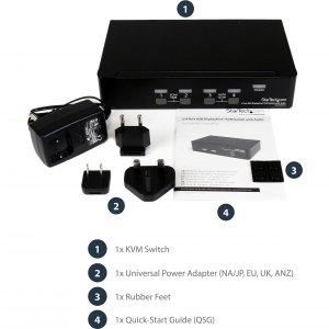 Startech SV431DPUA 4 Port Usb Displayport Kvm Switch