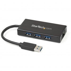 Startech ST3300GU3B Add 3 External Usb 3.0 Ports W Uasp And A Gb Ether