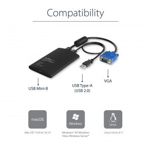 Startech NOTECONS02 Kvm Adapter Accesses Any Vga And Usb System - Inst