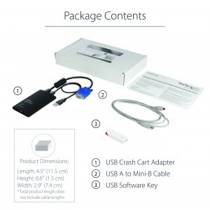 Startech NOTECONS02 Kvm Adapter Accesses Any Vga And Usb System - Inst