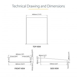 Startech CABSHELF22 2u 22