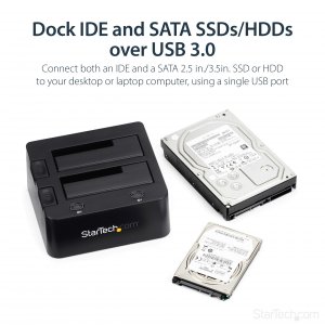 Startech UNIDOCKU33 Dual-bay Hard Drive Dock For 2.53.5 Sata And Ide D