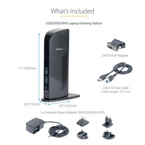 Startech USB3SDOCKHD Dual Monitor Dock Connects Hdmi Dvi Displays To Y