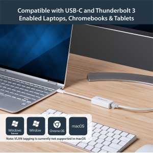 Startech US1GC30W Connect To A Gigabit Network Through The Usb-c Port 