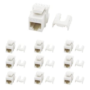 Onq WP3476WH50 Cat6 Rj45 Keystone Insert White 50 Pack