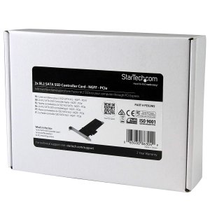 Startech 2V6112 Add Two Next Generation Form Factor (ngff) M.2 Sata Ss