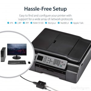 Startech PM1115U2 Share A Standard Usb Printer With Multiple Users Ove