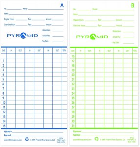 Pyramid 42415MB Attendance Cards, 26002650, 1000pk