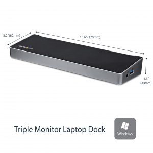 Startech USB3DOCKH2DP 4k Usb Docking Station Supports 4k On One Displa