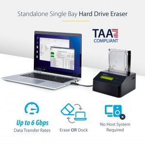 Startech 1AX351 .com Single Bay Hard Drive Hddssd Sanitizer 4kn Usb 3.