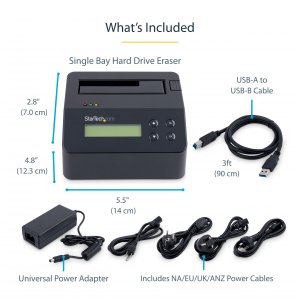 Startech 1AX351 .com Single Bay Hard Drive Hddssd Sanitizer 4kn Usb 3.