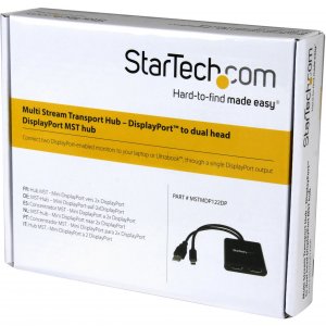 Startech MSTMDP122DP 2-port Mini Displayport To Displayport Multi-moni