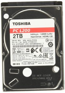 Toshiba HDWL120UZSVA 2tb L200 Sata 5.4k Rpm 2.5in