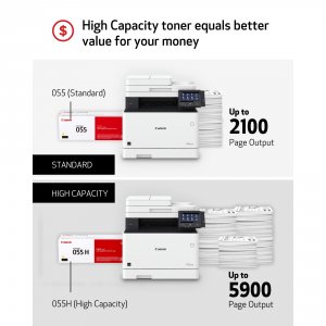 Original Canon 3013C001 (crg-055 Y L) Yellow Toner Cartridge (2100 Yie