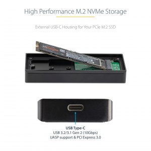 Startech M2E1BRU31C M.2 Nvme Pcie Ssd Encl Taa