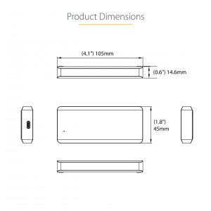 Startech M2E1BRU31C M.2 Nvme Pcie Ssd Encl Taa