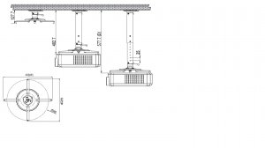 Amer AMRP150H Heavy Duty Projector Mount