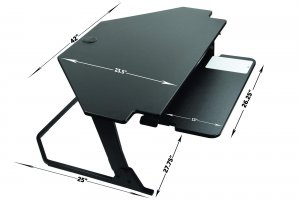 3m SD80B Precision Standing Desk Blk Corner