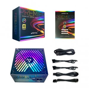 Apevia ATX-PM650W Premier Atx-pm650w - Power Supply - Rgb Fan - 650 Wa