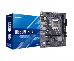 Asrock B660M-HDV Mb B660m-hdv B660 Lga1700 Max64gb Ddr4 Pcie Micro Atx