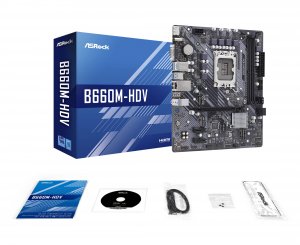 Asrock B660M-HDV Mb B660m-hdv B660 Lga1700 Max64gb Ddr4 Pcie Micro Atx