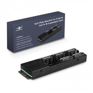 Vantec UGT-M2670 Ac Ugt-m2670 M.2 Pcie Gen3x2 B+m Key To 5 Ports Sata 