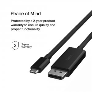 Belkin AVC014bt2MBK Usb C To Dp1.4 Cable 2m