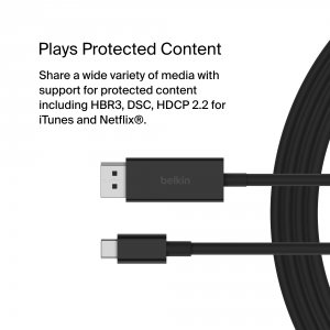 Belkin AVC014bt2MBK Usb C To Dp1.4 Cable 2m