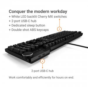 Das DK6ABSLEDMXCLIUSX 6 Professional With Cherry Mx Blue Switches