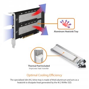 Icy MB842MP-B Rd Mb842mp-b Tougharmor Mb842mp-b 2 Bay M.2 Nvme Ssd Mob