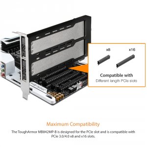 Icy MB842MP-B Rd Mb842mp-b Tougharmor Mb842mp-b 2 Bay M.2 Nvme Ssd Mob