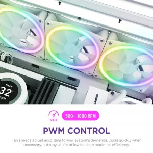 Nzxt RF-D14DF-W1 F140 Rgb Duo 2x140mm Pwm Fan - White