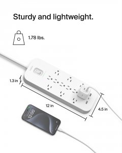 Belkin SRA007p12tt6 12 Outlet 6 Cord Usb A C