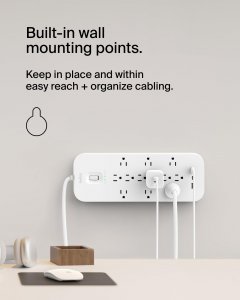 Belkin SRA007p12tt6 12 Outlet 6 Cord Usb A C