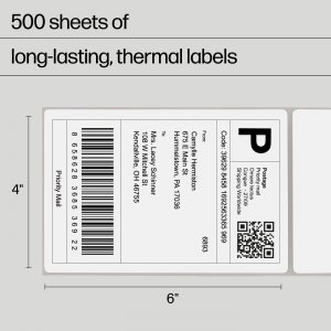 Canda HPKEF4X6PK2 Hp Worksolutions  4x6 Label 2 Fold Packs Of 500 (100