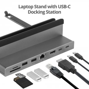 Siig CE-MTDK21-S1 Ac Ce-mtdk21-s1 Usb-c Laptop Stand With 4k Multitask