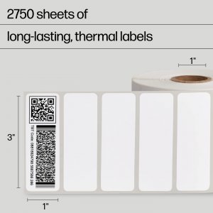 Canda HPKER3X1PK2 Hp Worksolutions  3x1 Label 2 Rolls Of 1375 (2750 Sh