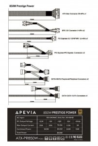 Apevia ATX-PR850W PCIE5.0 Prestige 850w Power Supply For High-performa