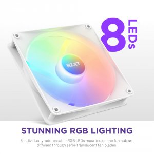 Nzxt RF-C14DF-W1 F140 Rgb Core 140mm Twin Pack Hub-mounted Fans