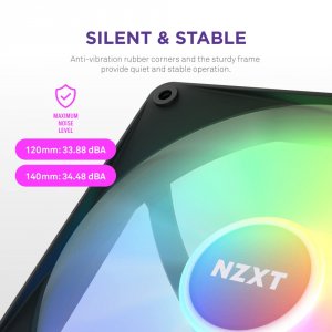 Nzxt RF-C14SF-B1 Fan Rf-c14sf-b1 F140 Rgb Core 140mm Hub-mounted Rgb F