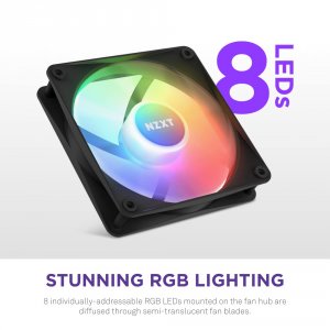 Nzxt RF-C12TF-B1 Fan Rf-c12tf-b1 3xf120 Rgb Core Amp; Rgb Lighting Con