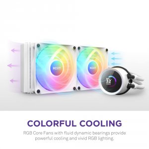 Nzxt RL-KR280-W1 Fan Rl-kr280-w1 Kraken 280 Rgb White Retail