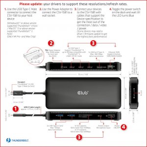 Club CSV-1581 Thuderbolt 4 Certified 11 In 1