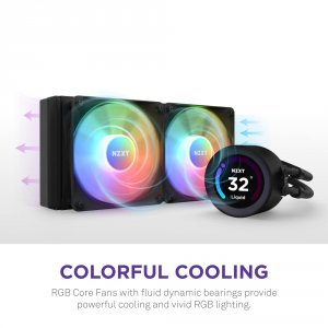 Nzxt RL-KR24E-B1 Fan Rl-kr24e-b1 Kraken Elite Rgb 240 Black Retail