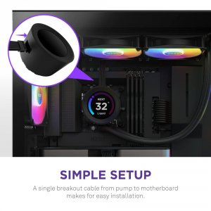 Nzxt RL-KR24E-B1 Fan Rl-kr24e-b1 Kraken Elite Rgb 240 Black Retail