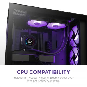 Nzxt RL-KR24E-B1 Fan Rl-kr24e-b1 Kraken Elite Rgb 240 Black Retail