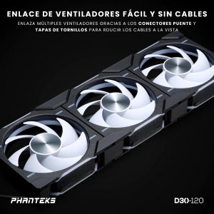 Phanteks PH-F120D30_DRGB_PWMBK013P D30-120 Argb Fans - 3x120mm Fan Set